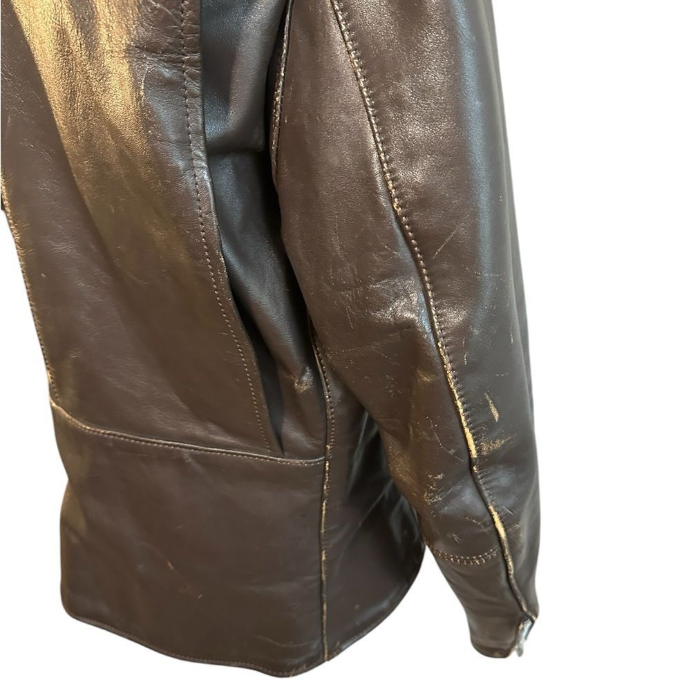Vanson Leather Motorcycle Jacket Size Large Color Brown - Picture 14 of 16